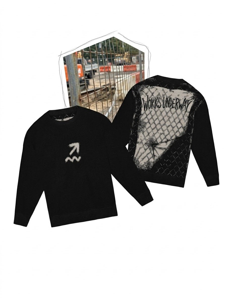 Works Underway | Jacquard Knit Crewneck | Industrial Streetwear product image (1)