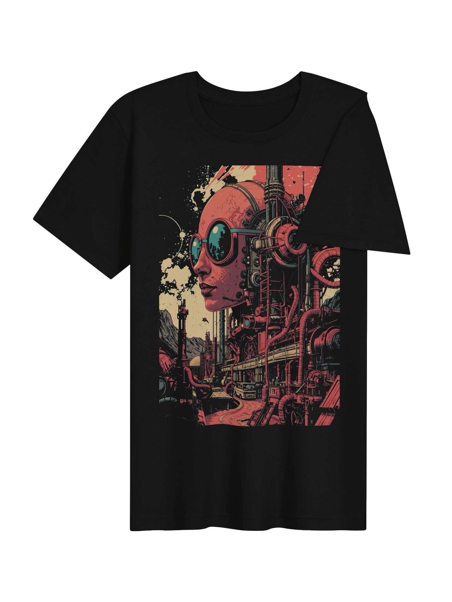 Retro-Futurist Mechanical Giant Lightweight T-Shirt product image (7)