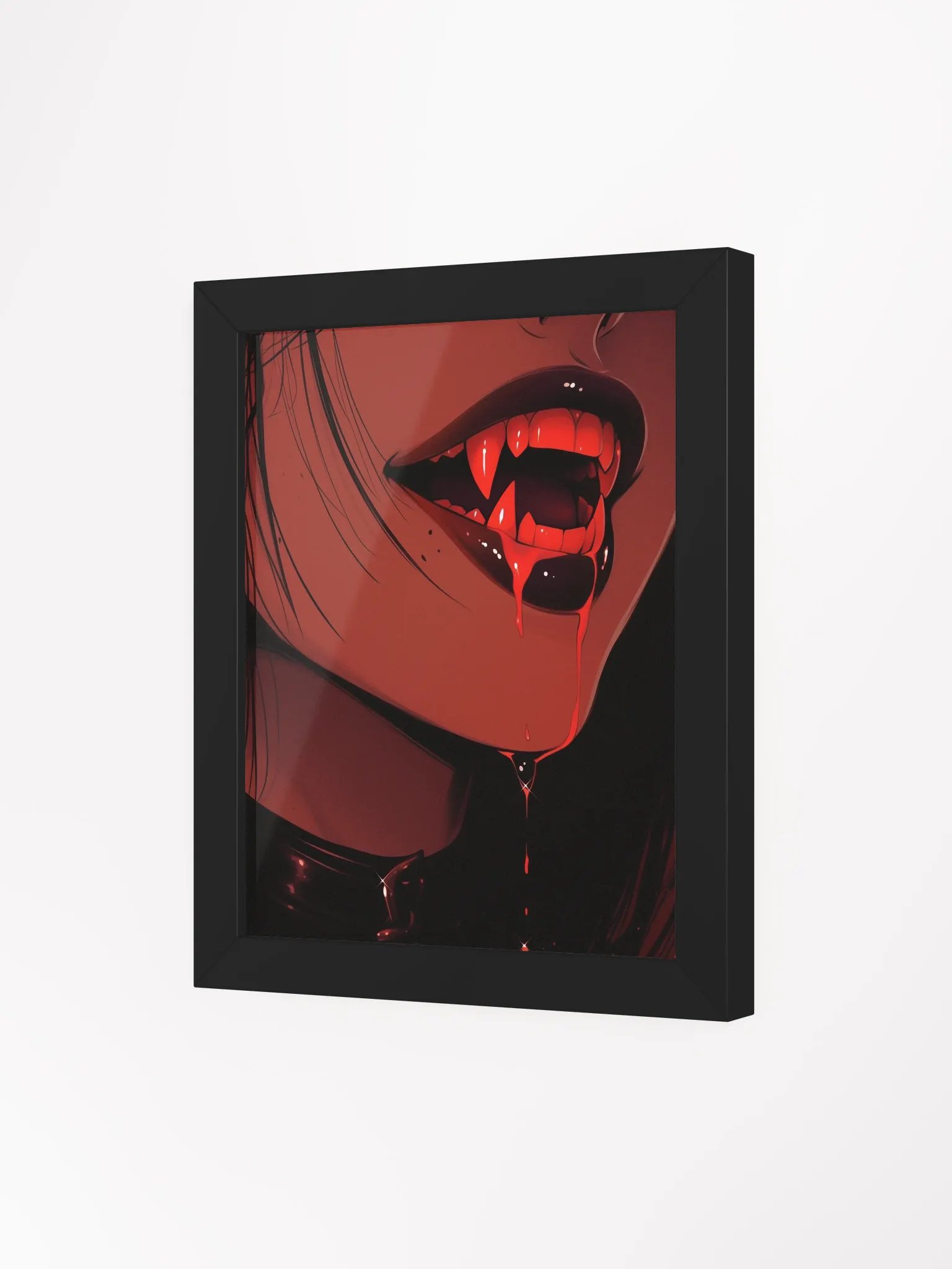 Bloody Vampiric Fangs Framed Poster product image (3)