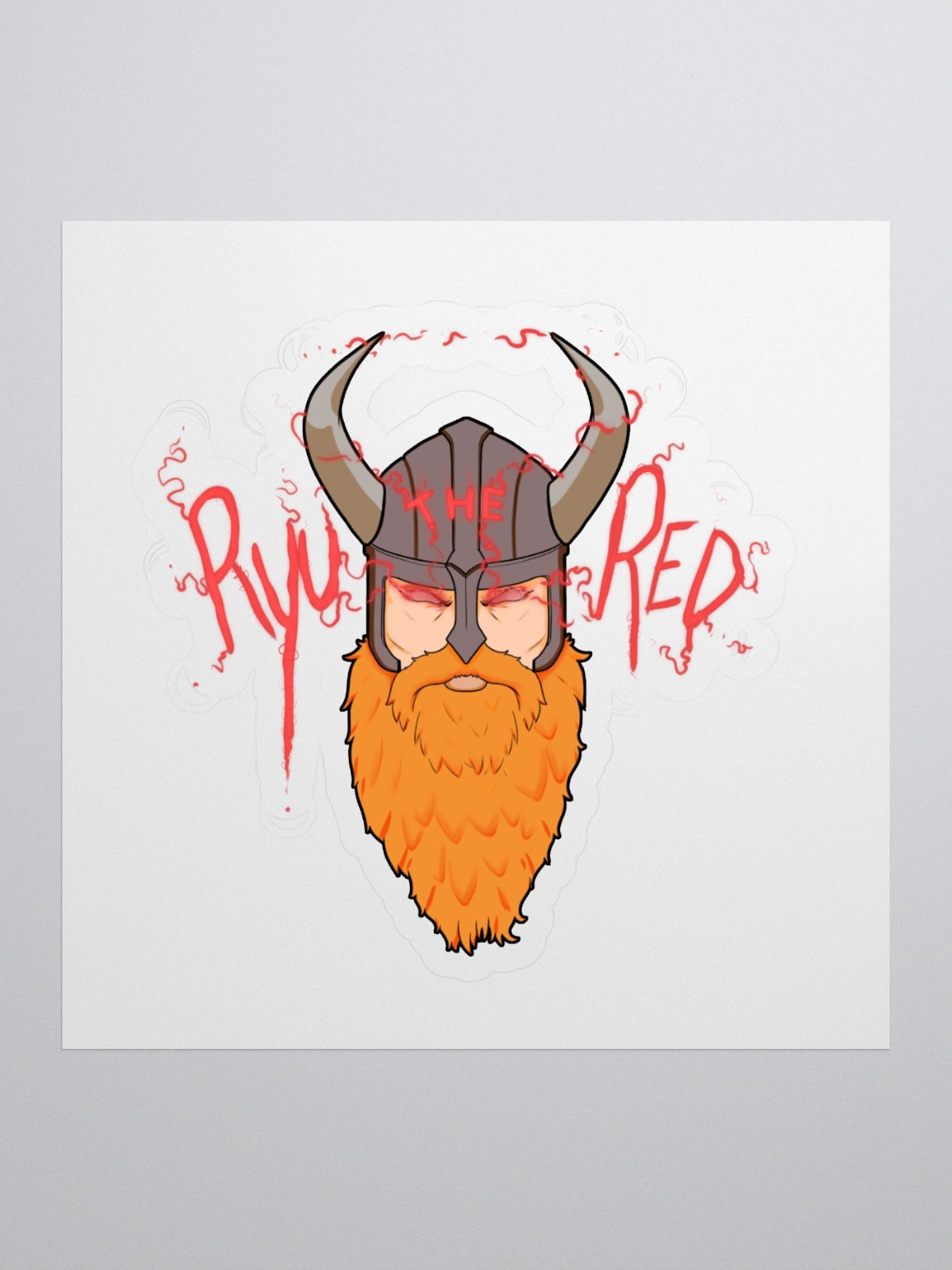 RyuTheRed Viking Sticker! product image (1)