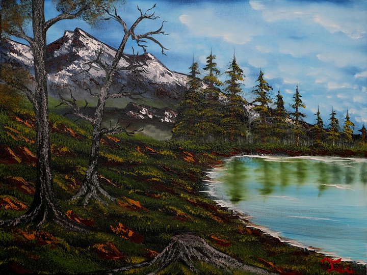 The Lakes Edge (Original) 18x24 Canvas product image (1)