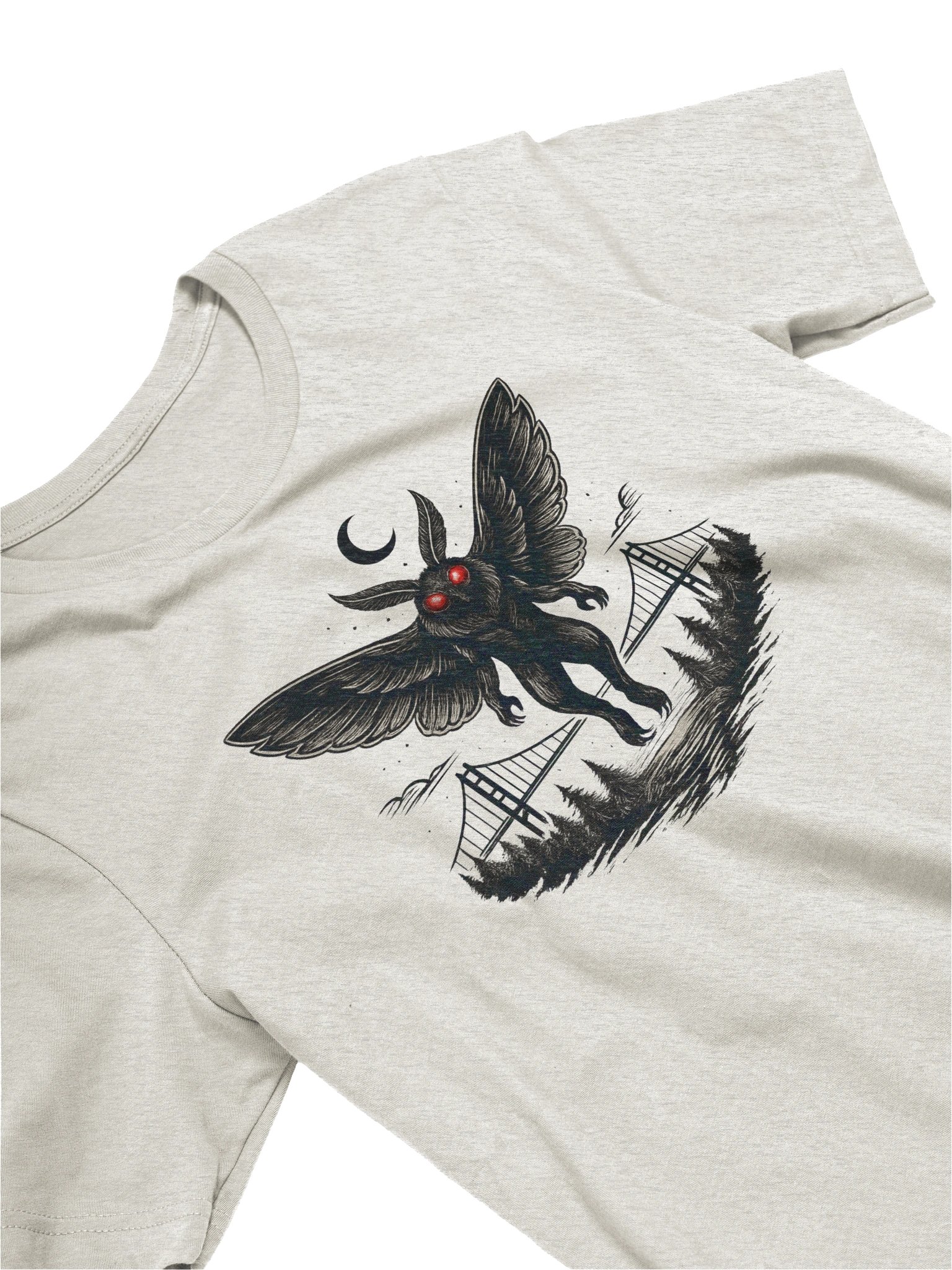 MOTHMAN OUTLINE SUPER SOFT T-SHIRT product image (99)