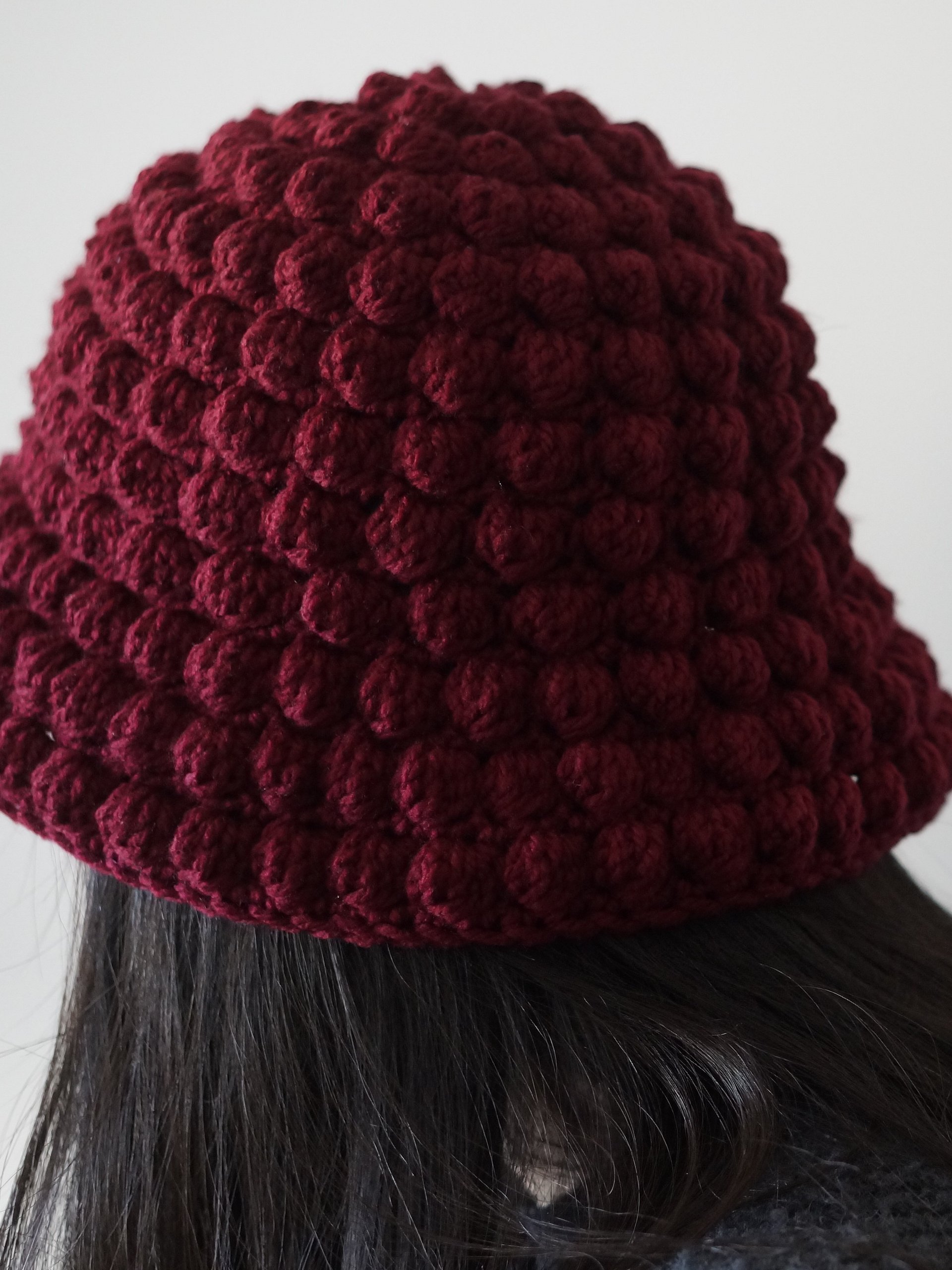 Bubbly bucket hat crochet pattern product image (4)