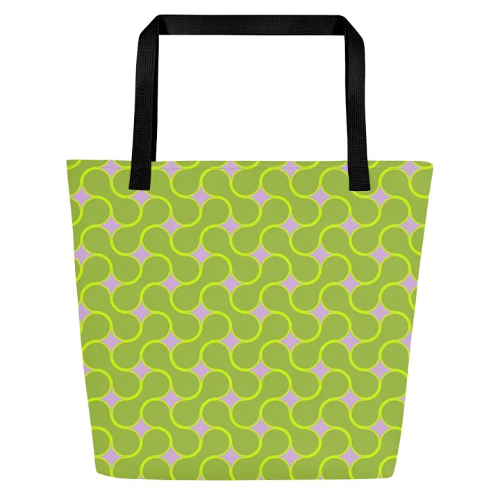 Lime Green Metaball Pattern All Over Print Tote product image (2)