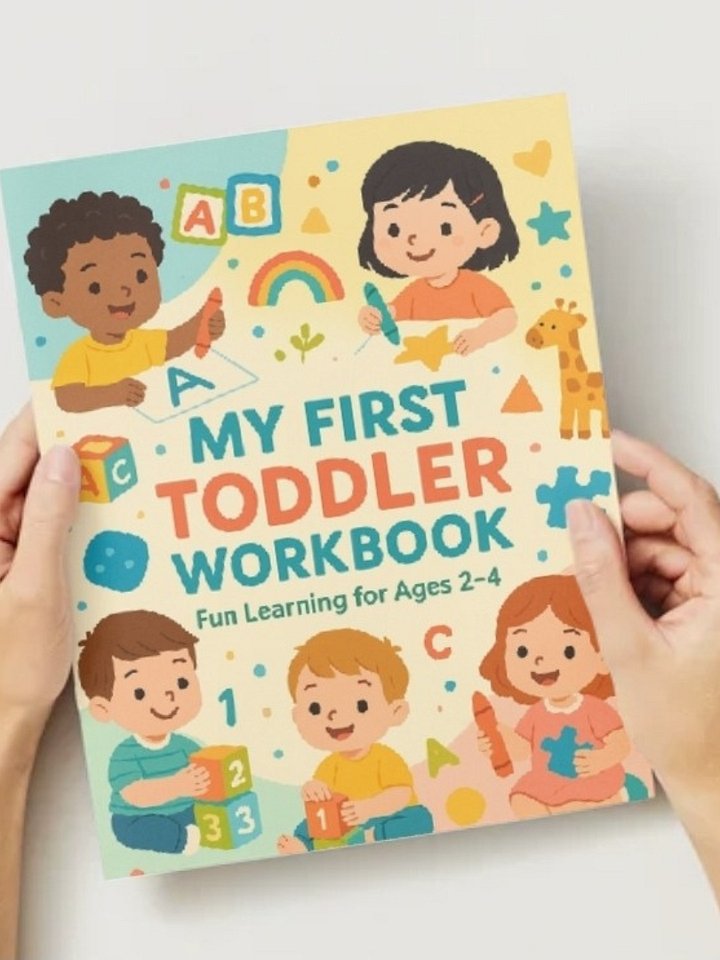 Toddler Learning Workbook 92 Pages | Preschool Printable Activities | Tracing, Counting, Colors, ABCs & Shapes product image (1)
