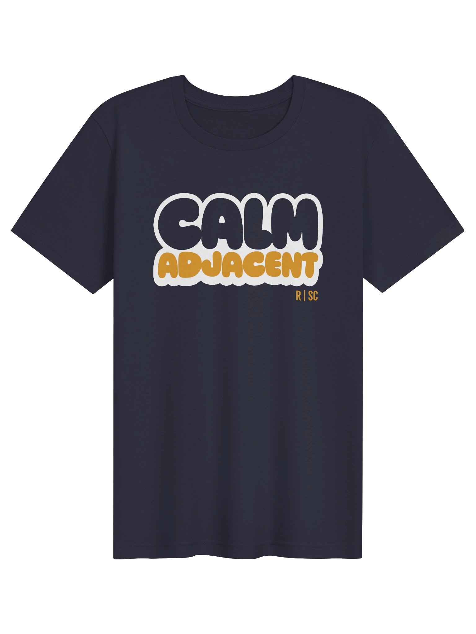 Calm Adjacent T-shirt (White & Orange) product image (41)