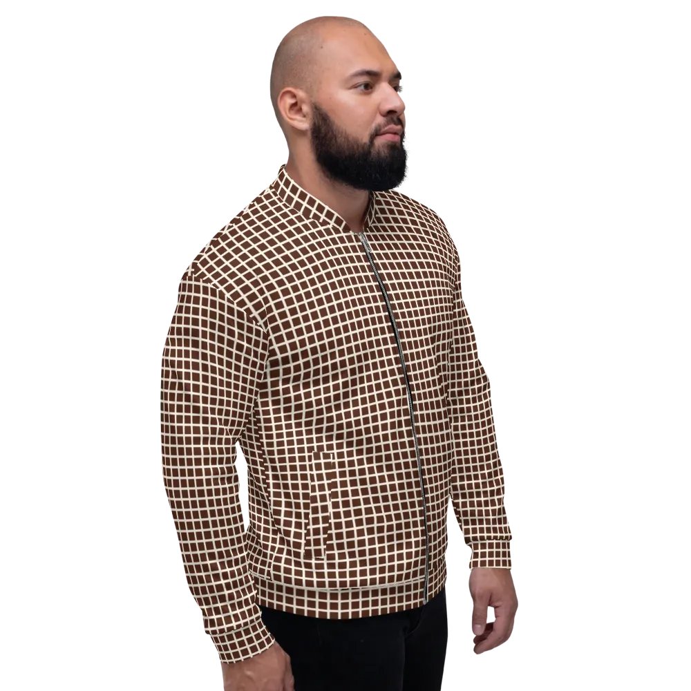 Graph Check Brown and Cream Bomber Jacket product image (3)