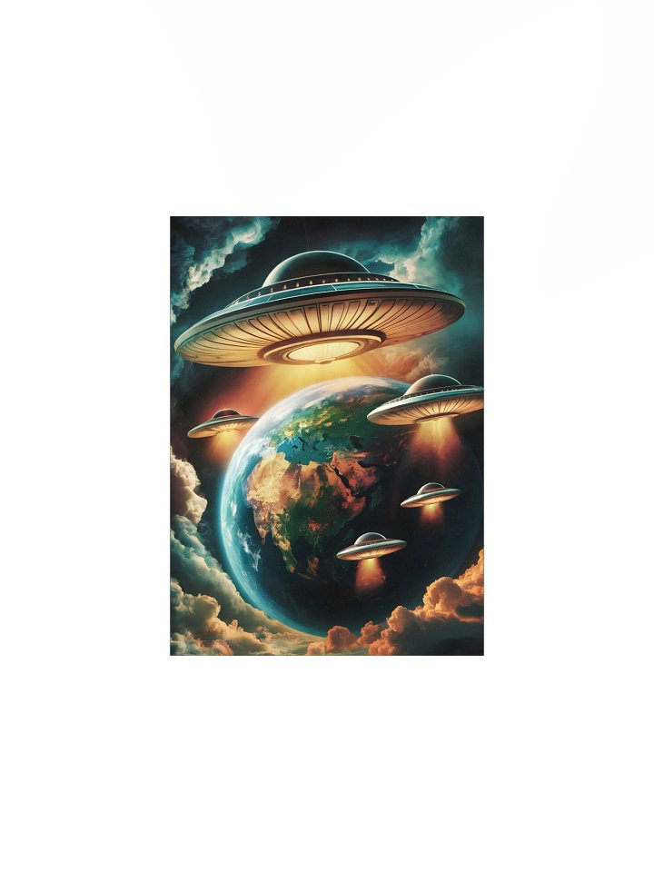 👽 Alien Invasion Poster – Retro Sci-Fi Extraterrestrial Wall Art product image (2)