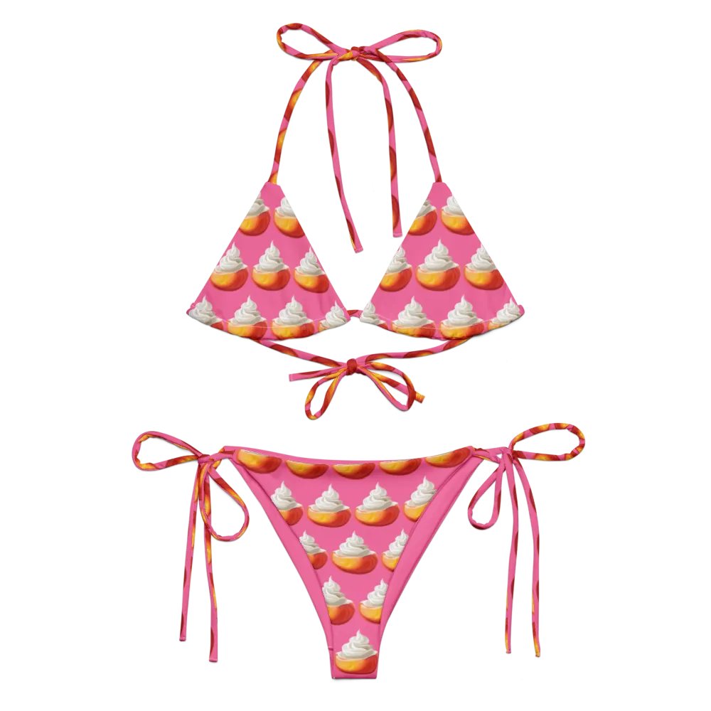Peach with cream pink bikini product image (1)
