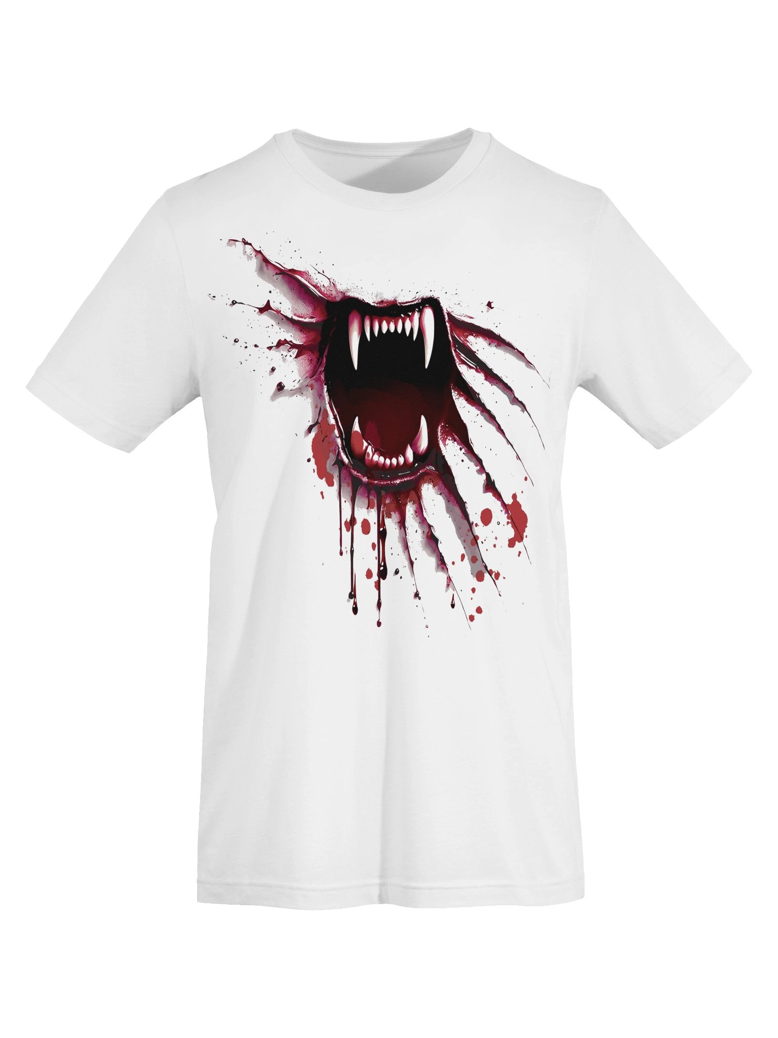 Vampire Fangs Shirt Halloween Horror Blood Splatter product image (4)