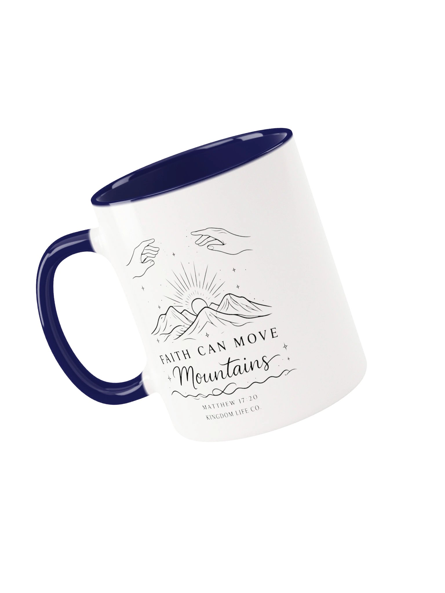 Faith Can Move Mountains Christian Coffee Mug, Matthew 17:20 Bible Verse Mug, Inspirational Faith Gift for Coffee Lovers - Kingdom Life Co. product image (4)