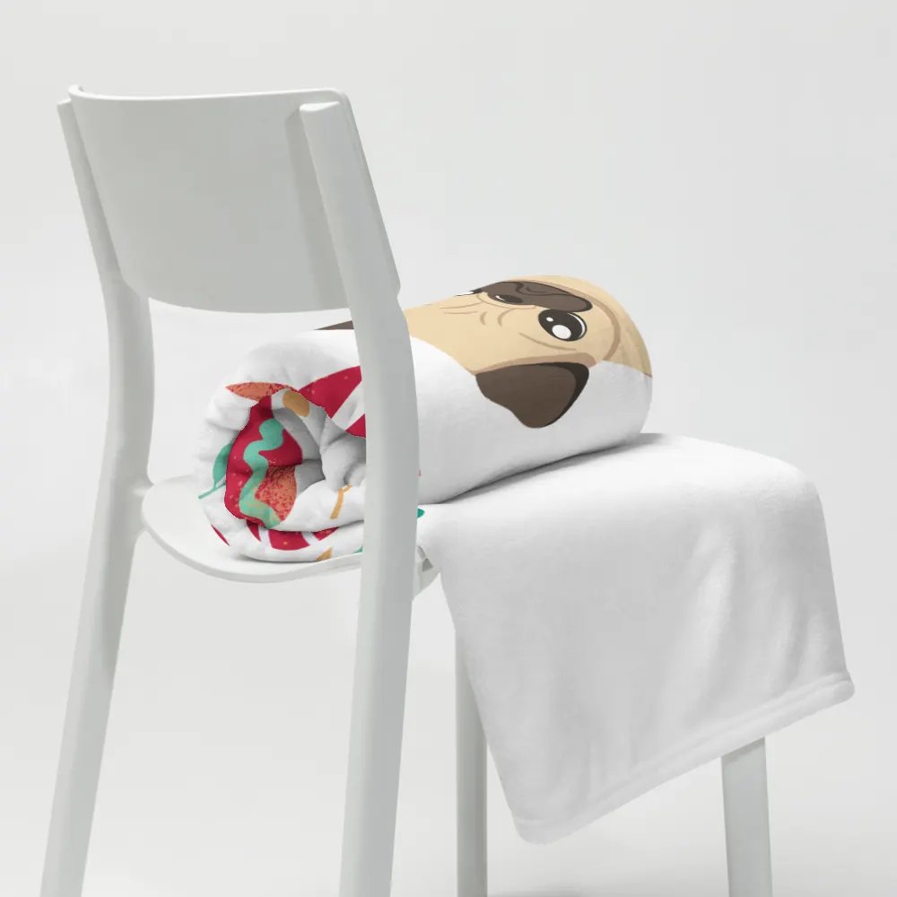 Merry Christmas Pug Throw Blanket product image (20)