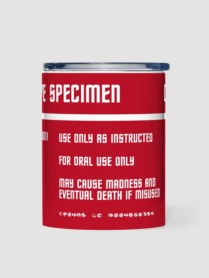 Ceti Eel Caution Label steel tumbler product image (1)