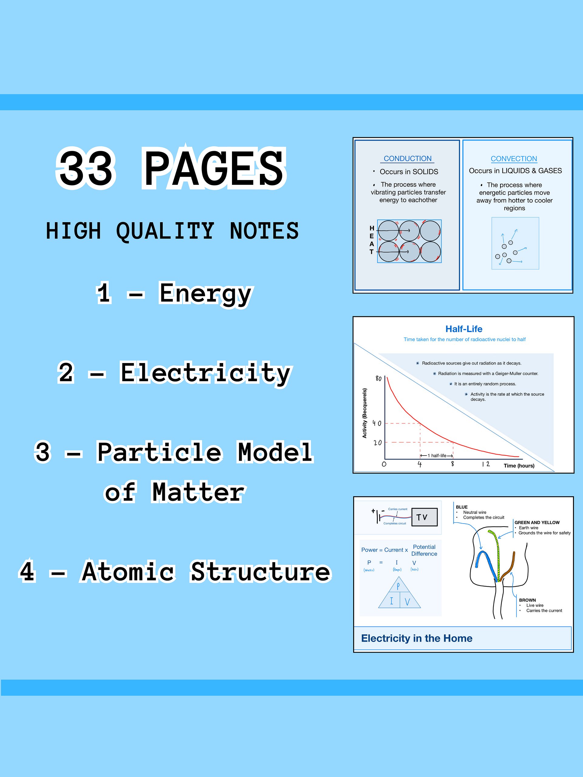 AQA GCSE Physics Paper 1 Revision Notes (30+ Pages) | Revision Made Easy product image (2)