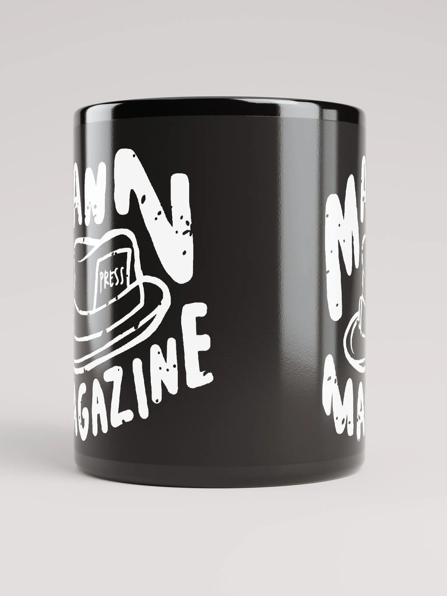 MANN Magazine Press Hat Black Coffee Mug product image (5)
