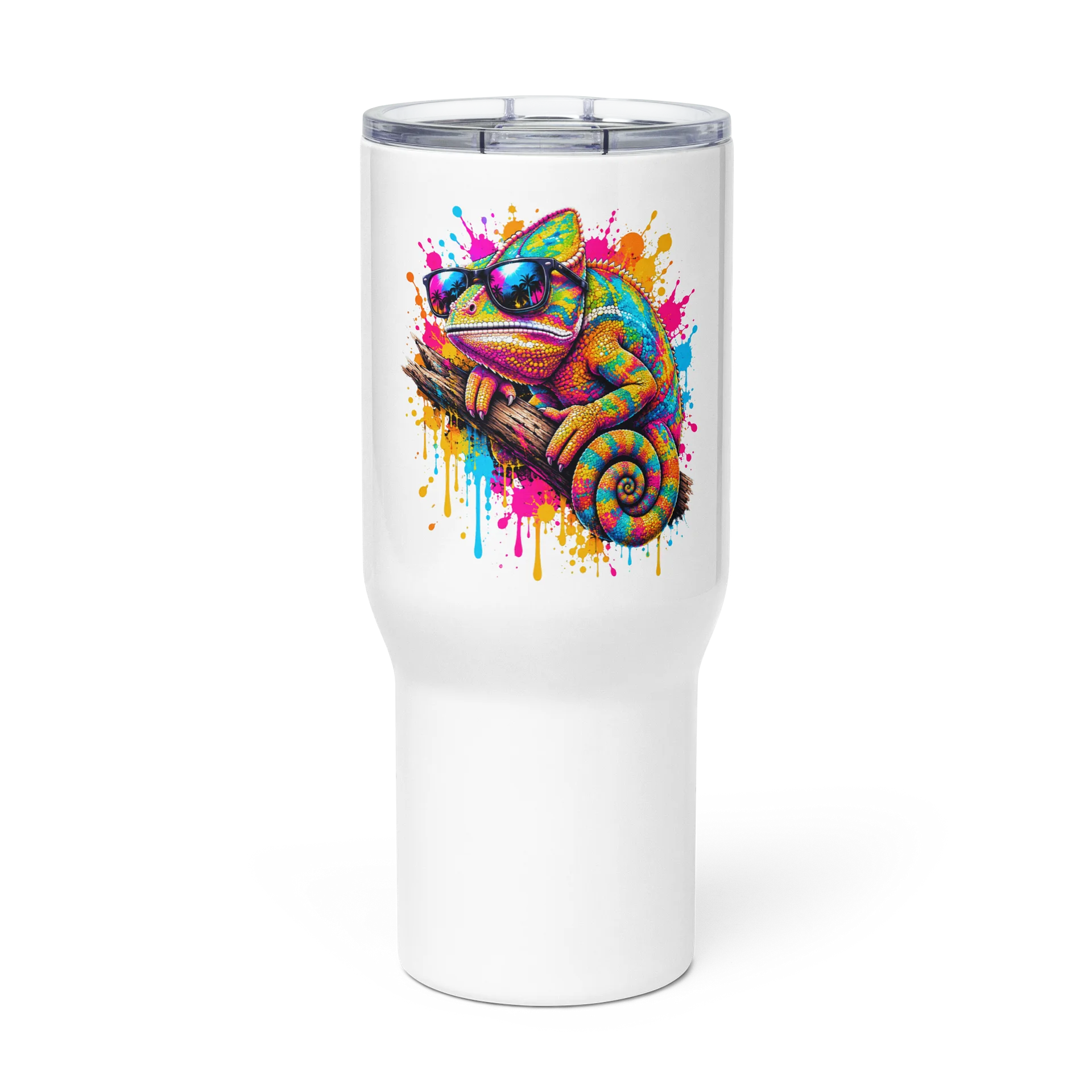 Color Chameleon – Neon Street Art Travel Mug product image (3)