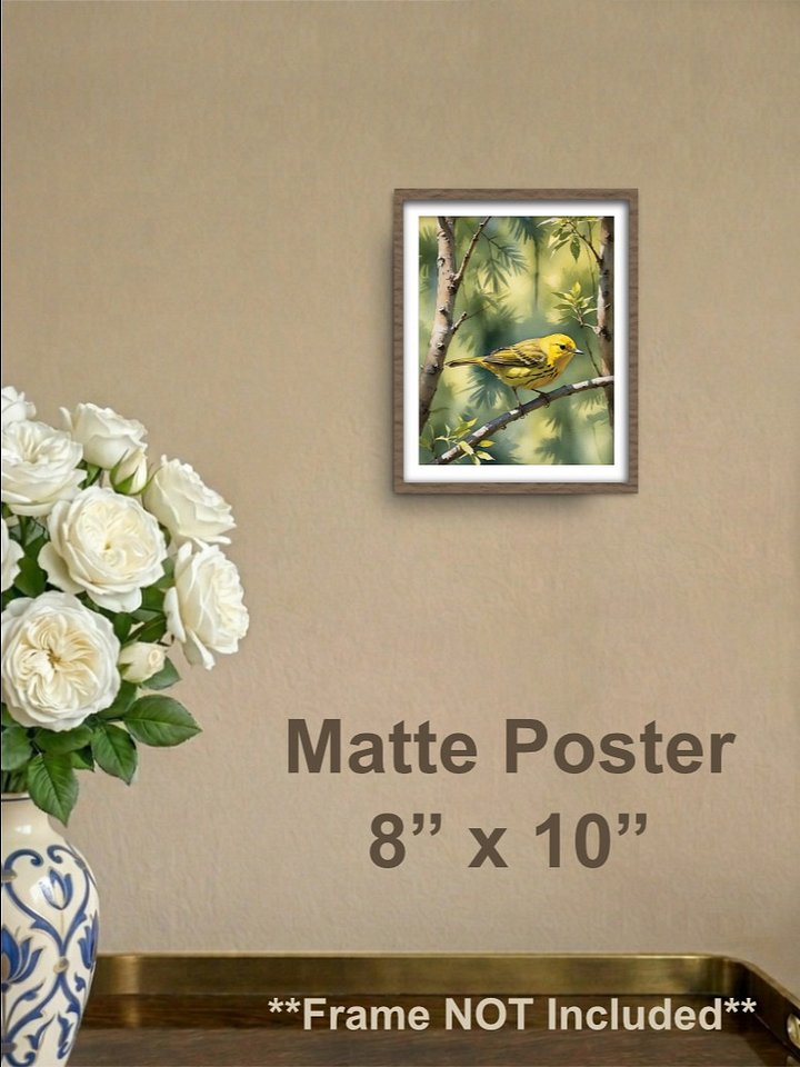 Yellow Warbler Matte Poster product image (1)