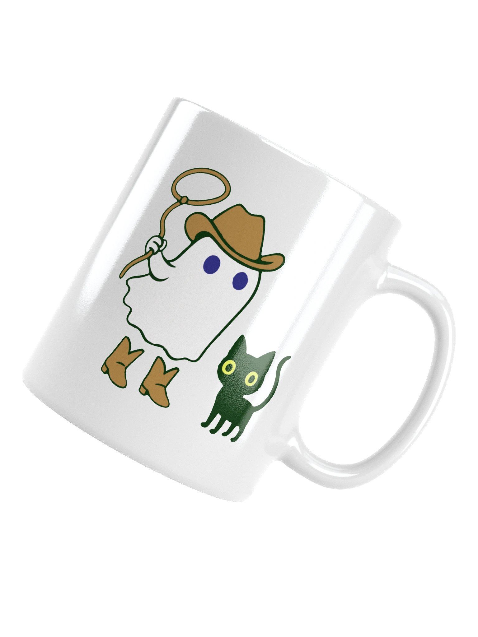 Ghostly Cowboy and Black Cat Mug product image (13)