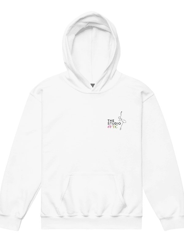 Youth Hoodie | White with Main Studio Logo on Front product image (1)