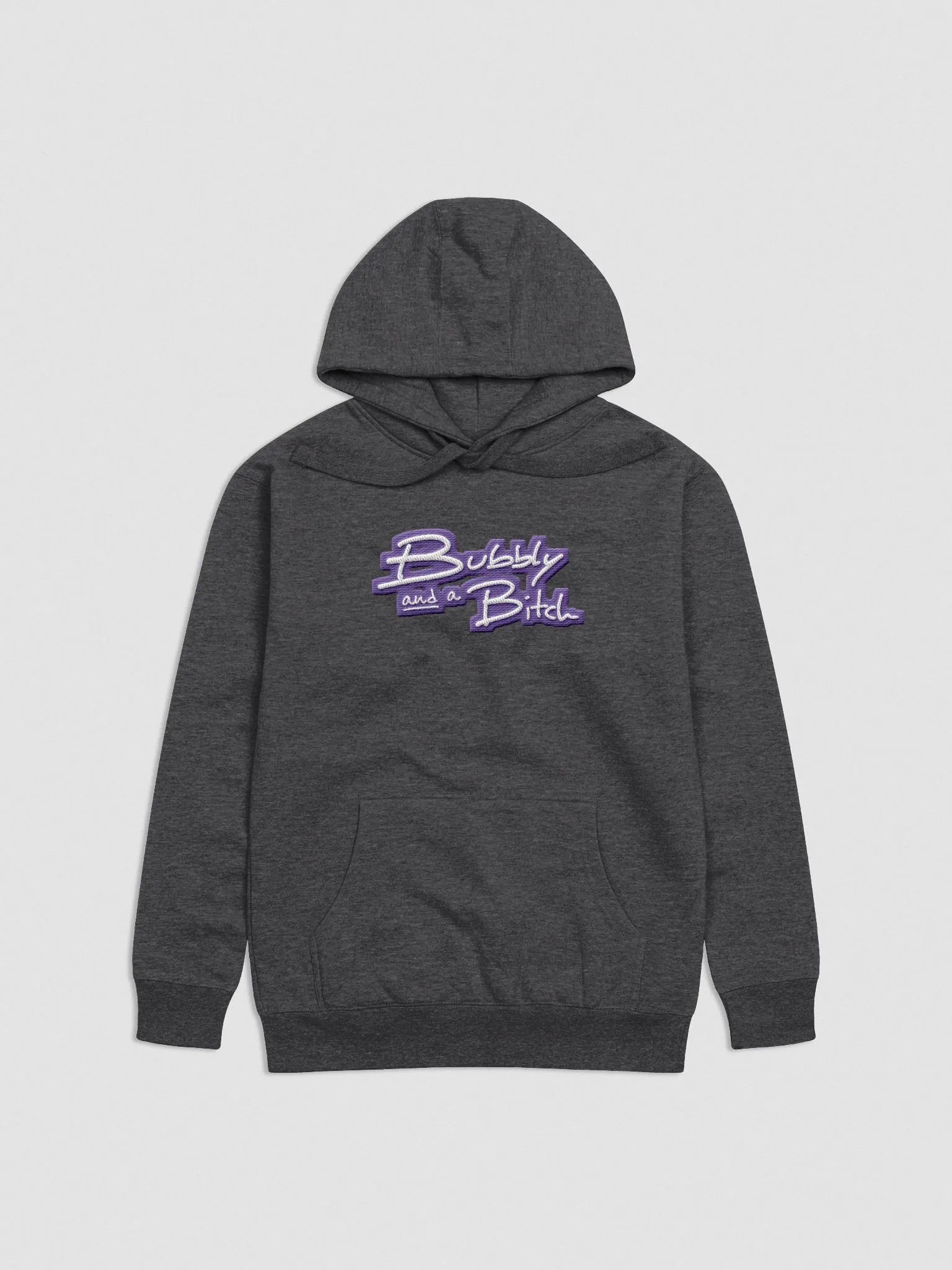 Bubbly and a B*tch (purple bubble design 2) embroidered heavyweight hoodie product image (10)