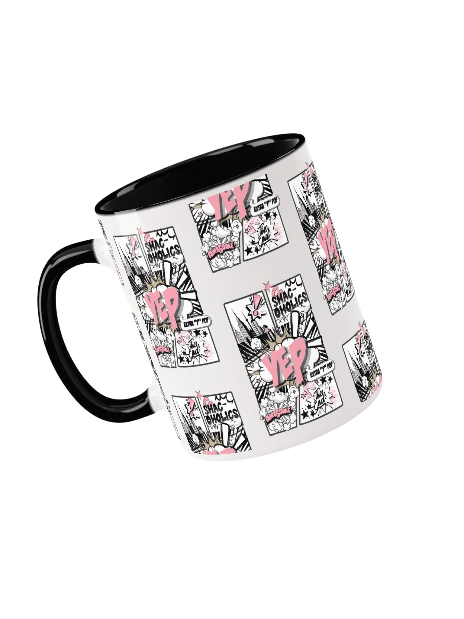 Shac-oholics Comic Blast Mug - Pink 
