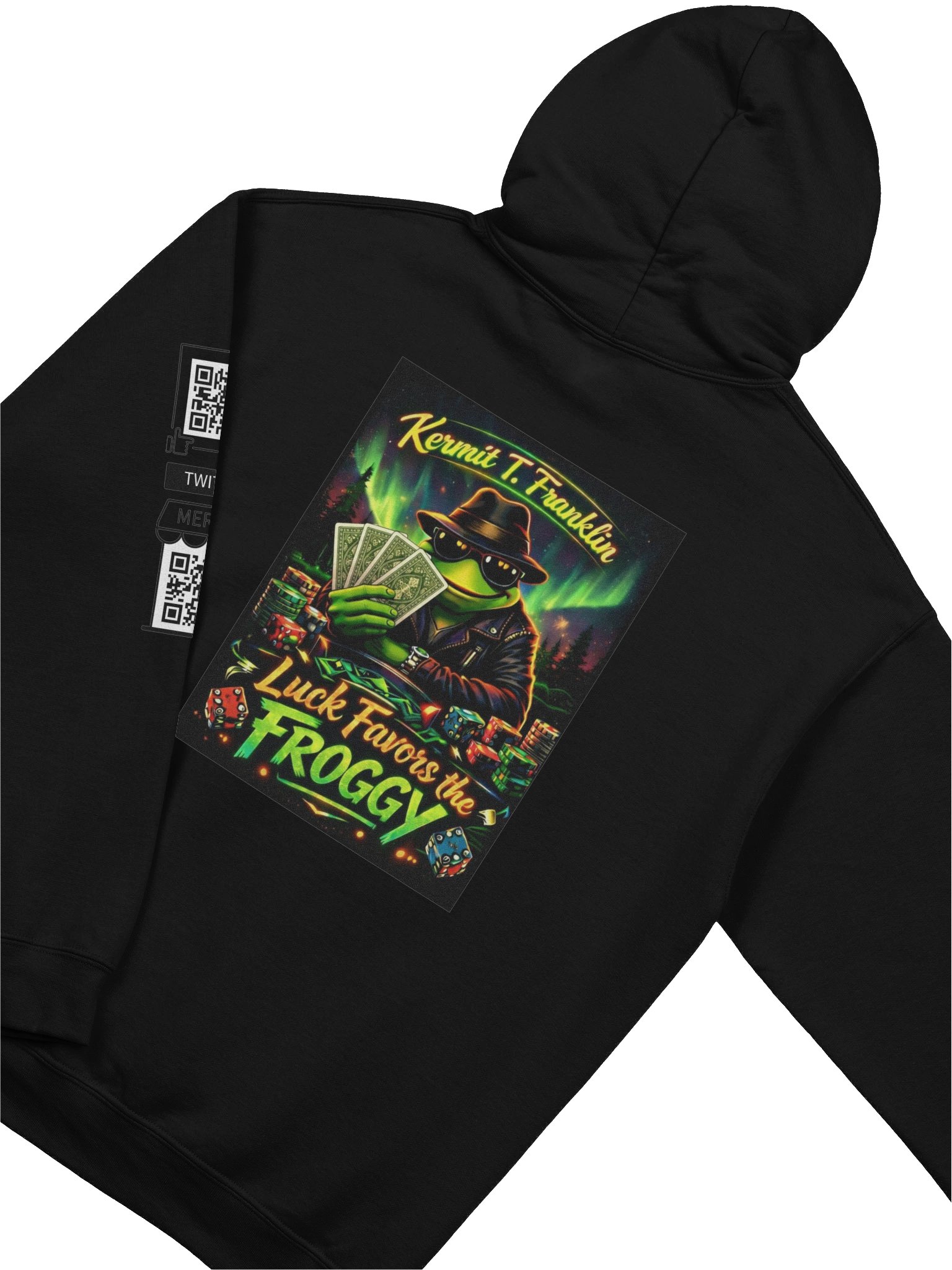 Chill Lucky Frog Hoodie w/QR product image (4)