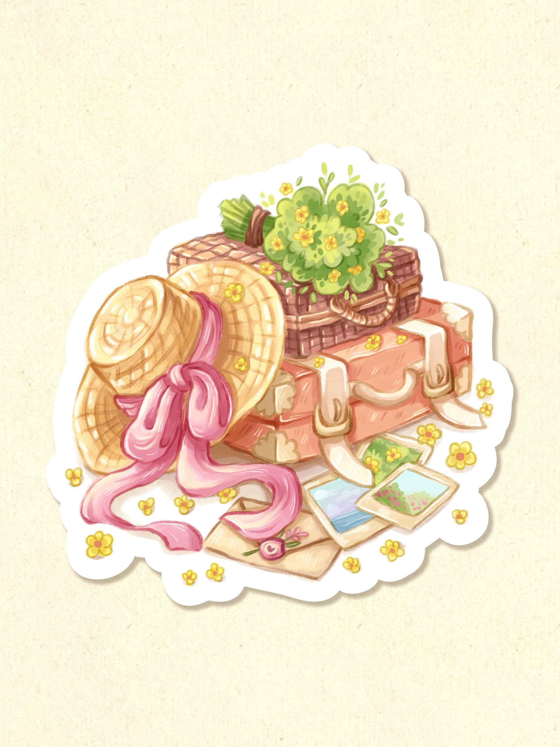 Cottage Summer Trip - Sticker 3x3 product image (1)