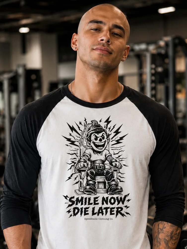 Mr. Speedballz Old Sparky 3/4 Sleeve White/Black product image (2)