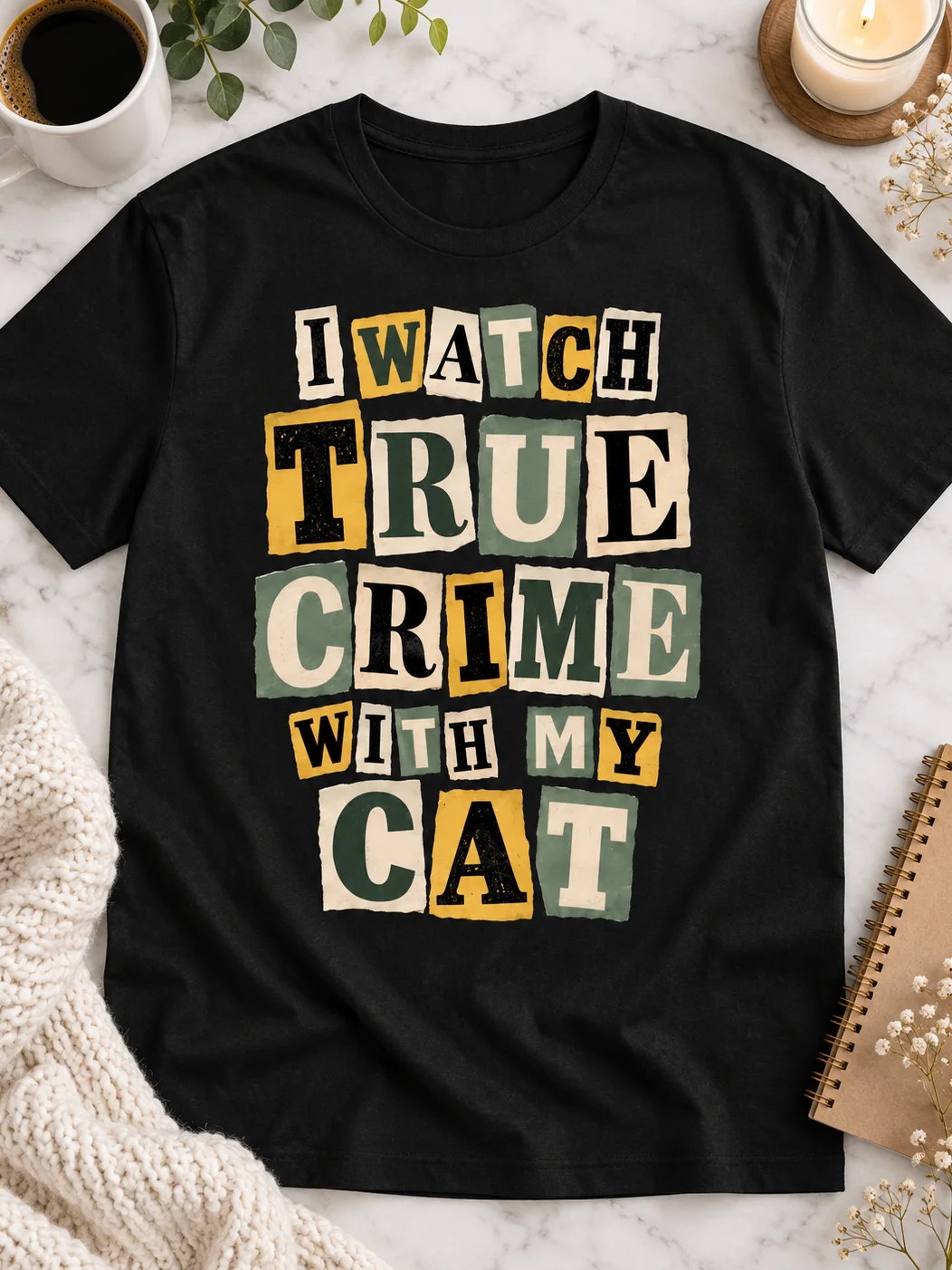 I Watch True Crime With My Cat T-Shirt product image (1)