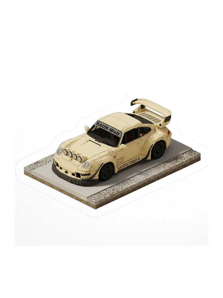Sandstorm Beige Porsche 993 RWB "Sandstorm" Rauh-Welt Begriff Sticker (Pixel, Retro, Minecraft) product image (2)