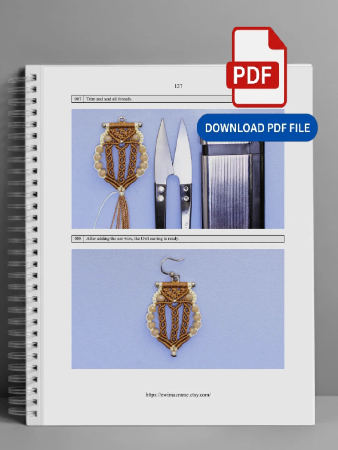 Micro Macrame Owl – Photo Tutorial product image (6)