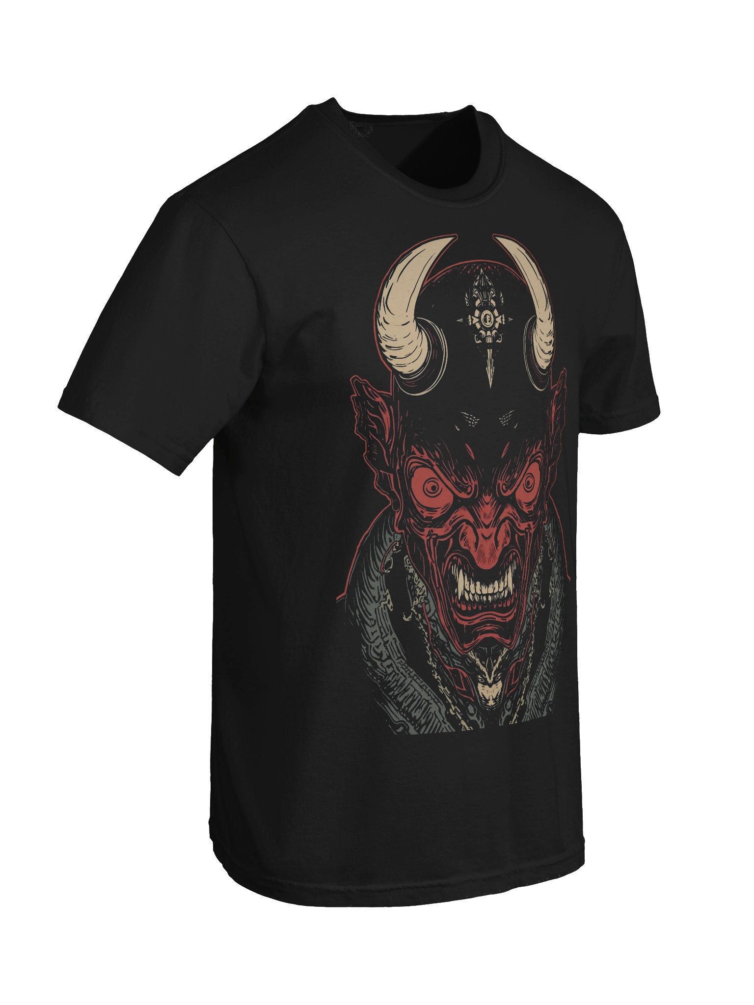 Crimson Oni Mask Heavyweight T-Shirt product image (4)