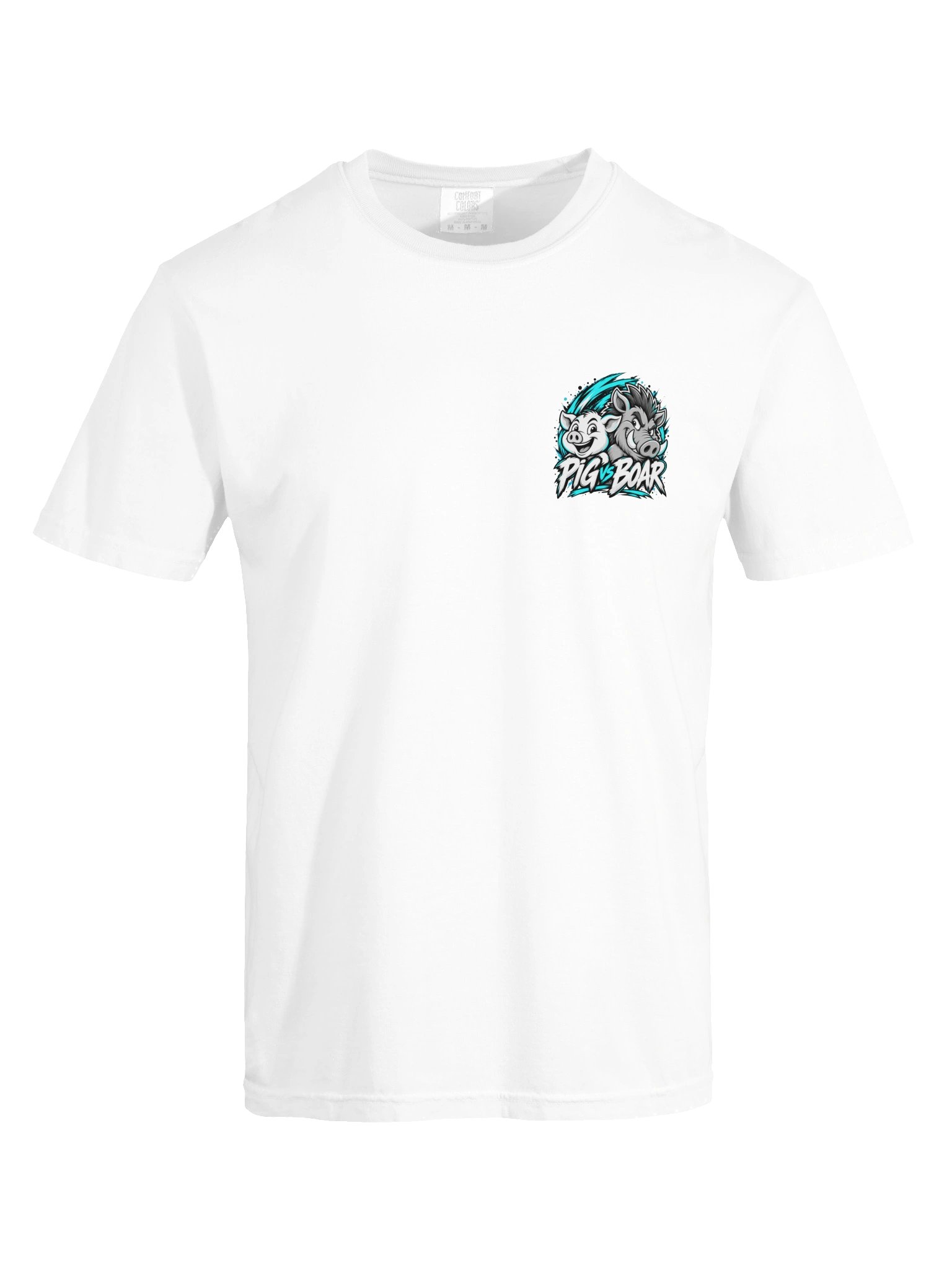 Pig vs Boar Showdown Adult Tee - Teal product image (9)