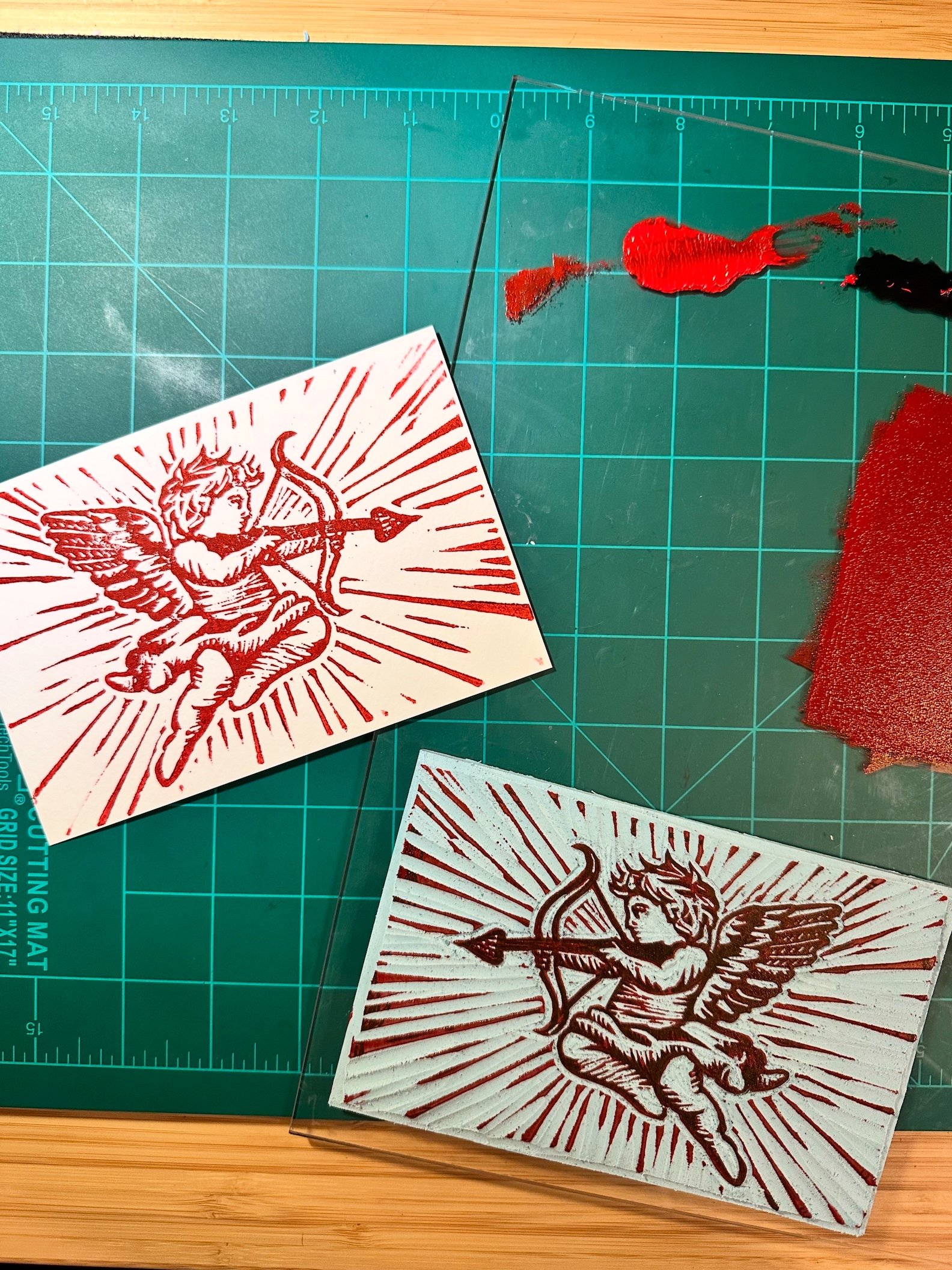 Cupid Linocut Print product image (1)