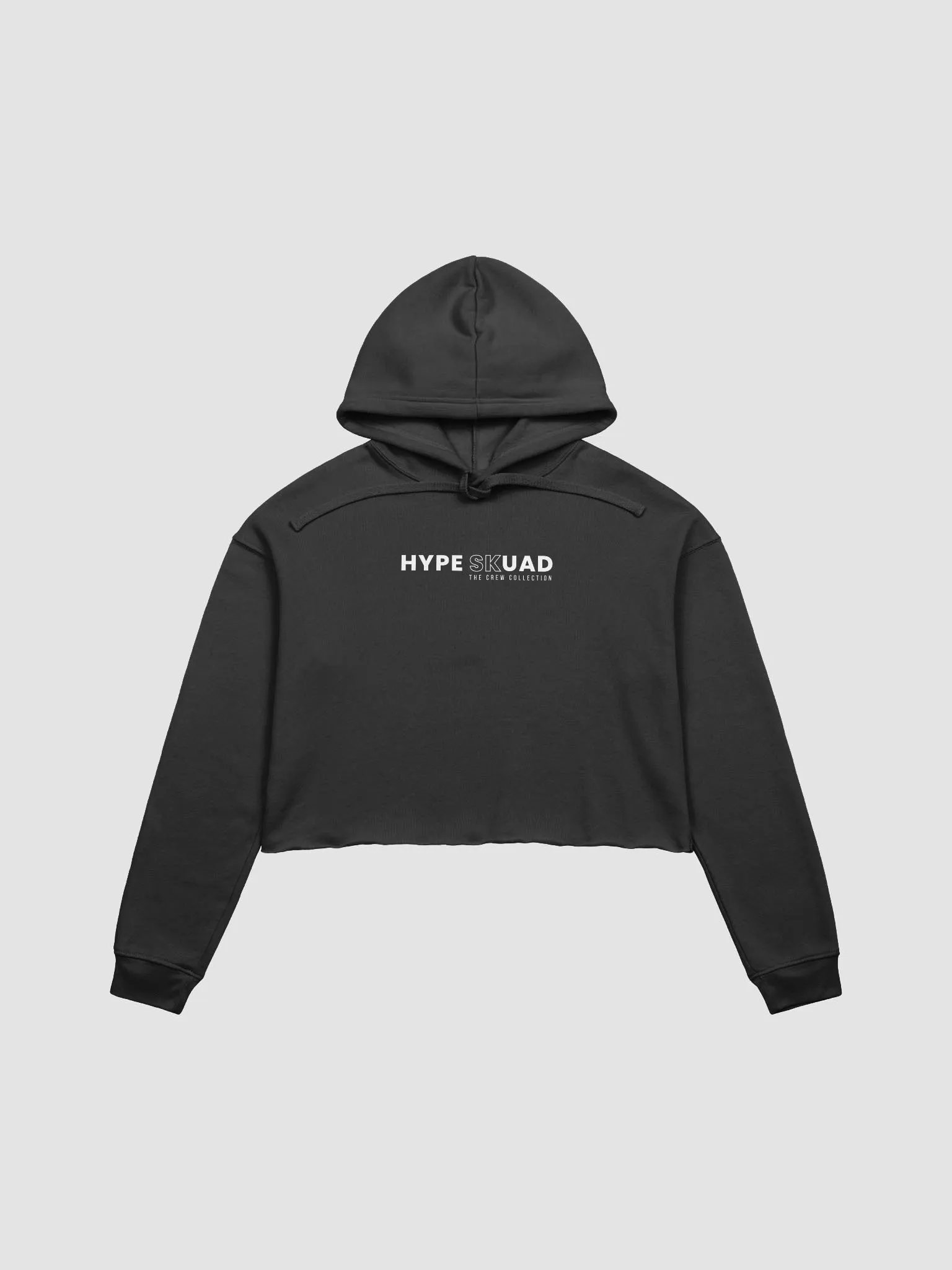 Black Cropped Hype Hoodie product image (1)