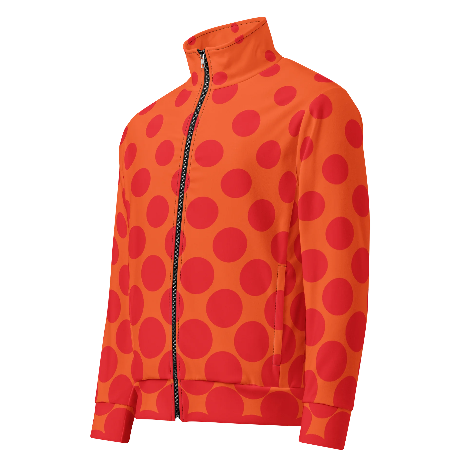Bold Orange Polka Dot Track Jacket product image (1)