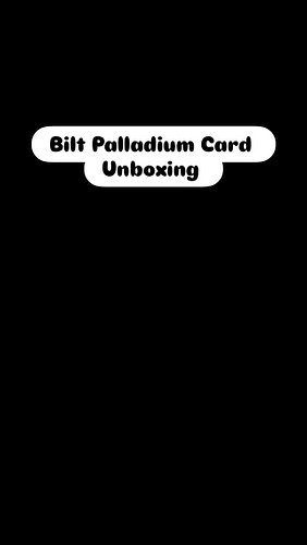 Unboxing the New BIlt Palladium Credit Card! @bilt @biltforyou #bilt #biltrewards
