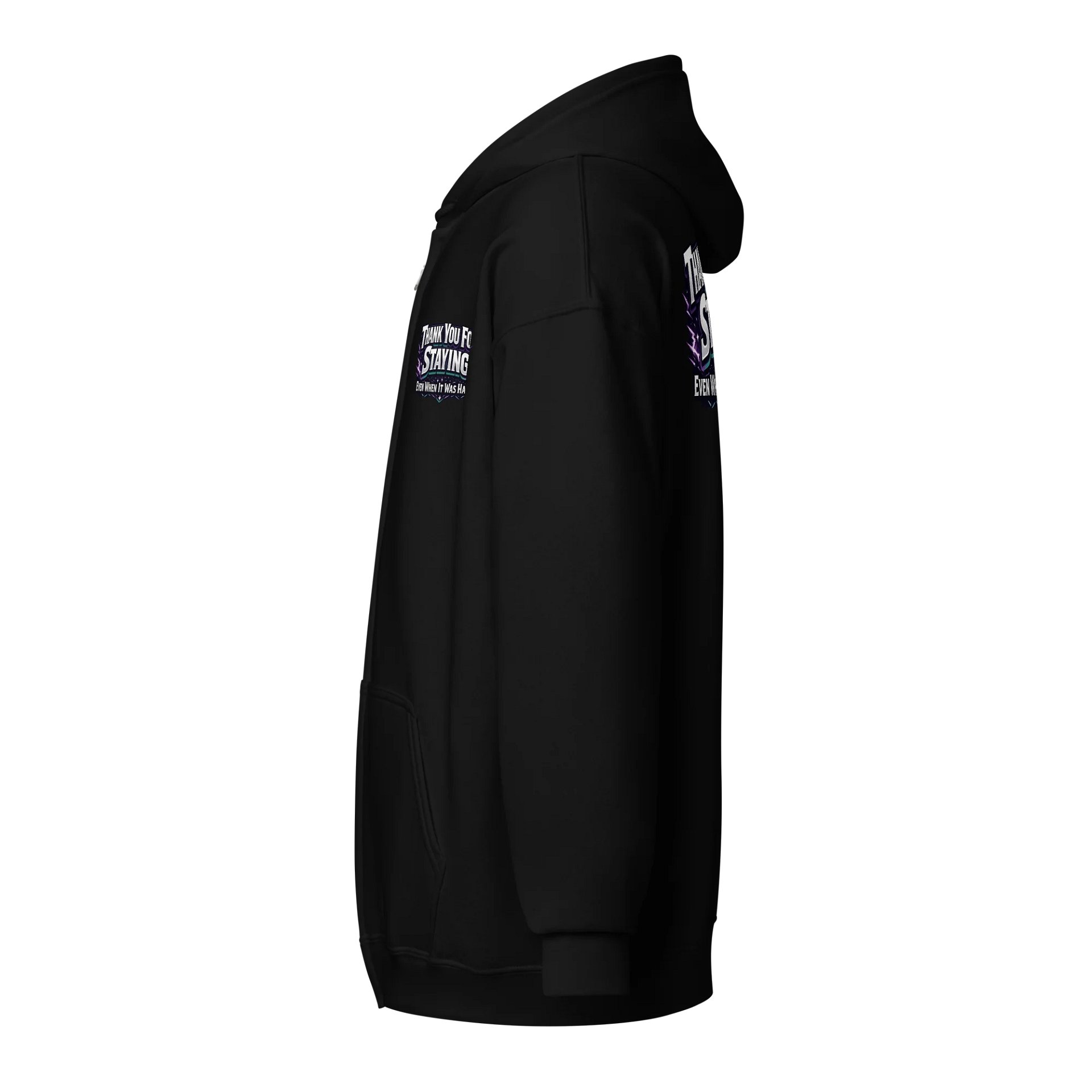 Thank You For Staying Zip-Up Hoodie W/ Back Design product image (9)