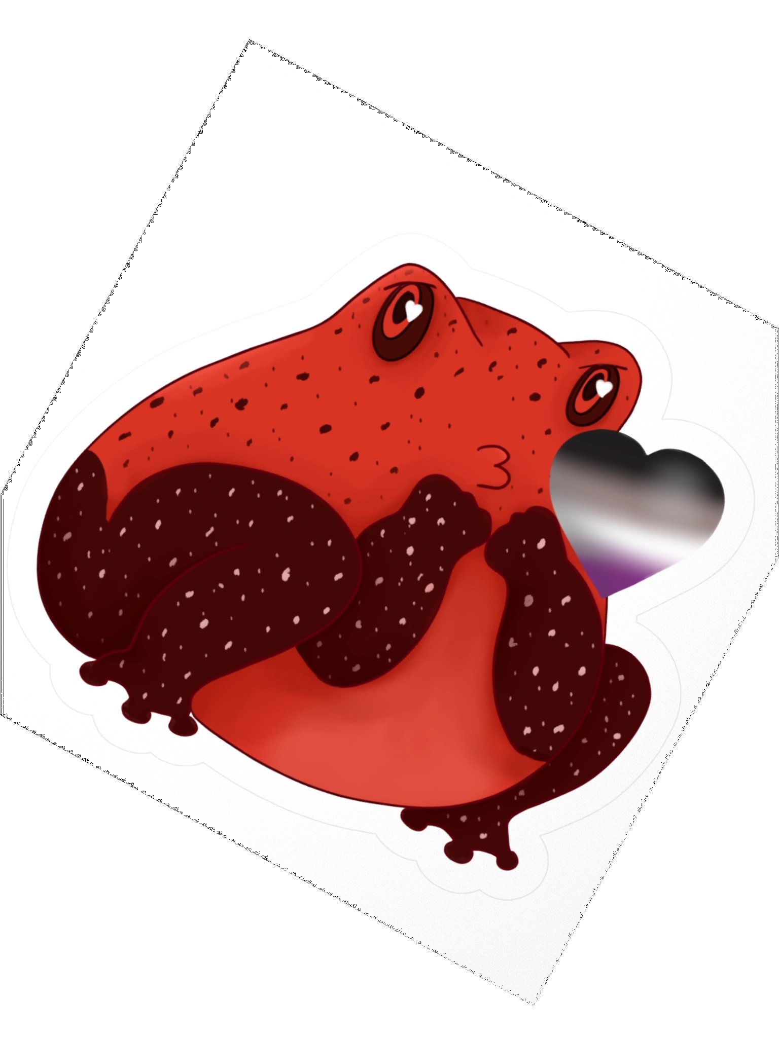 Asexual Pride Frog Kiss product image (5)
