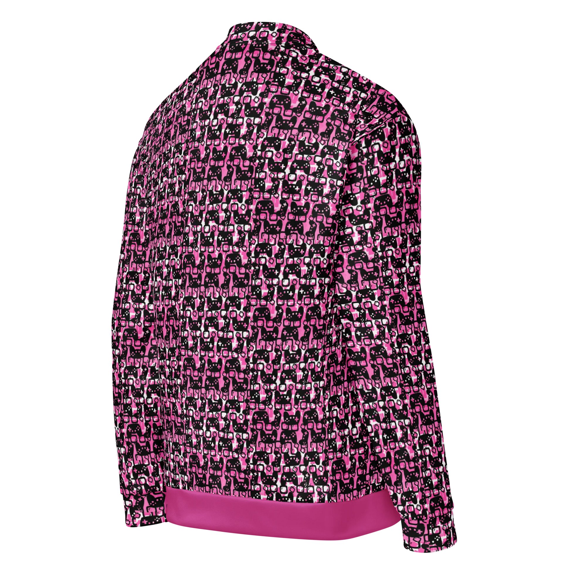Story Lover Unisex Bomber Jacket (Pink and Black) product image (2)