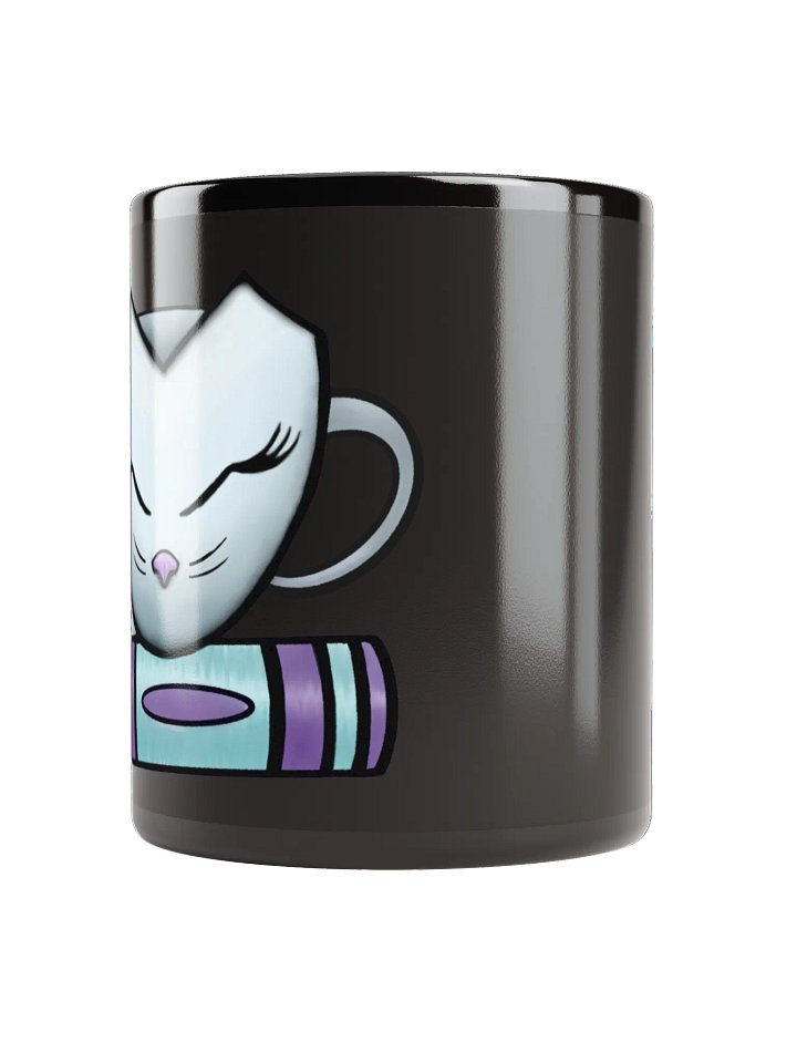 Cat Cup & Book | Black Mug product image (2)