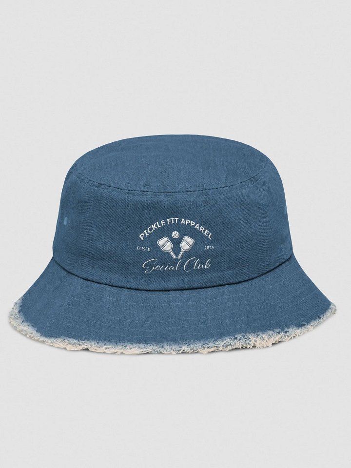 Pickle Fit Apparel Frayed Edge Denim Bucket Hat product image (1)