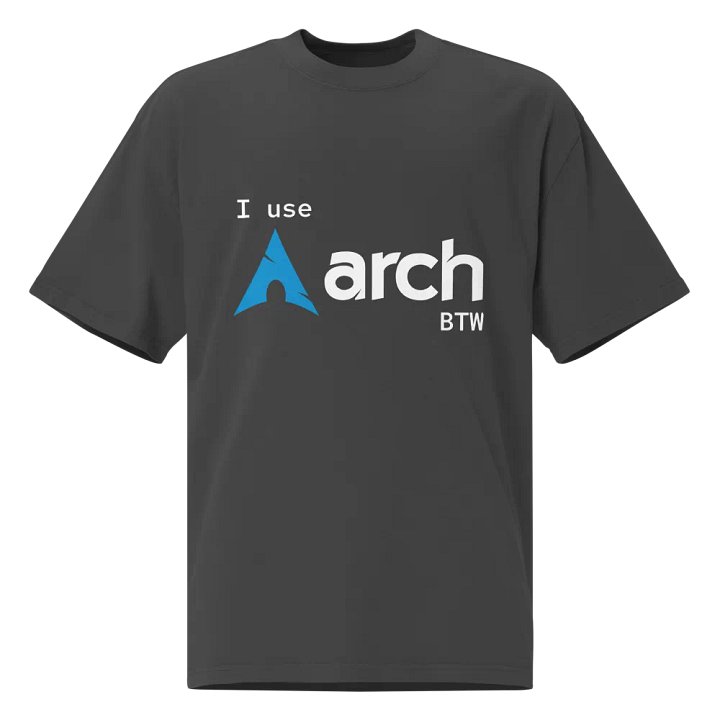 Arch Linux meme Oversized Tee product image (1)