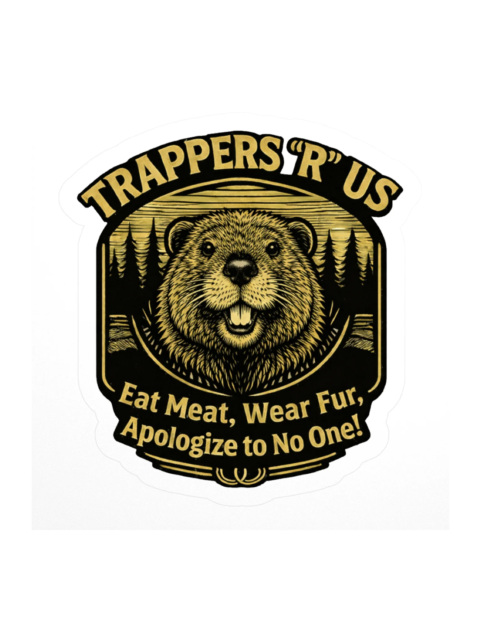 TRUS Eat Meat Beaver Sticker product image (1)