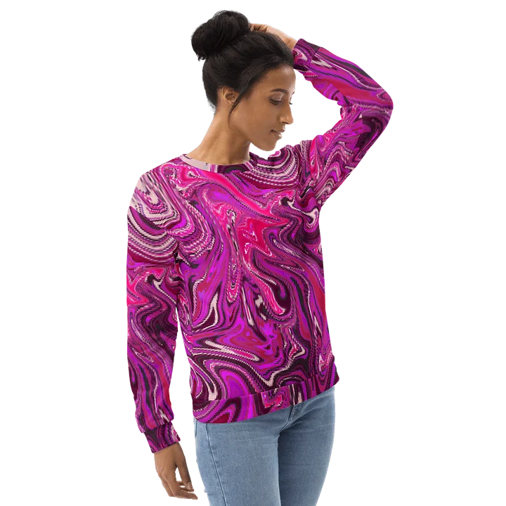 Sweatshirt - Pink and Purple Digital Fluid Art product image (1)