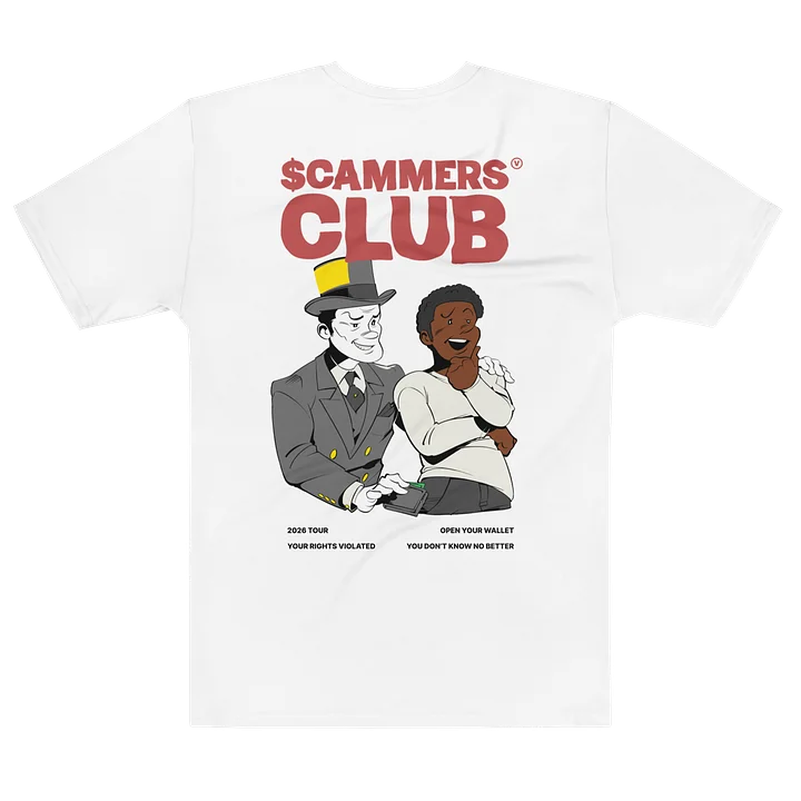 The Scammers Club "Wishful Thinking" Fitted Tee in White product image (2)