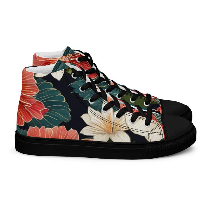Women's Floral Harmony High Top Canvas Shoes product image (2)