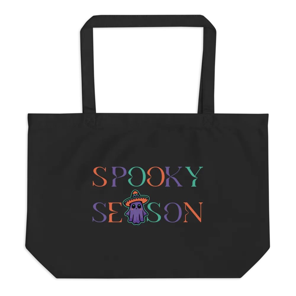 Spooky Season Sombrero Ghost Colorful Organic Cotton Tote product image (1)