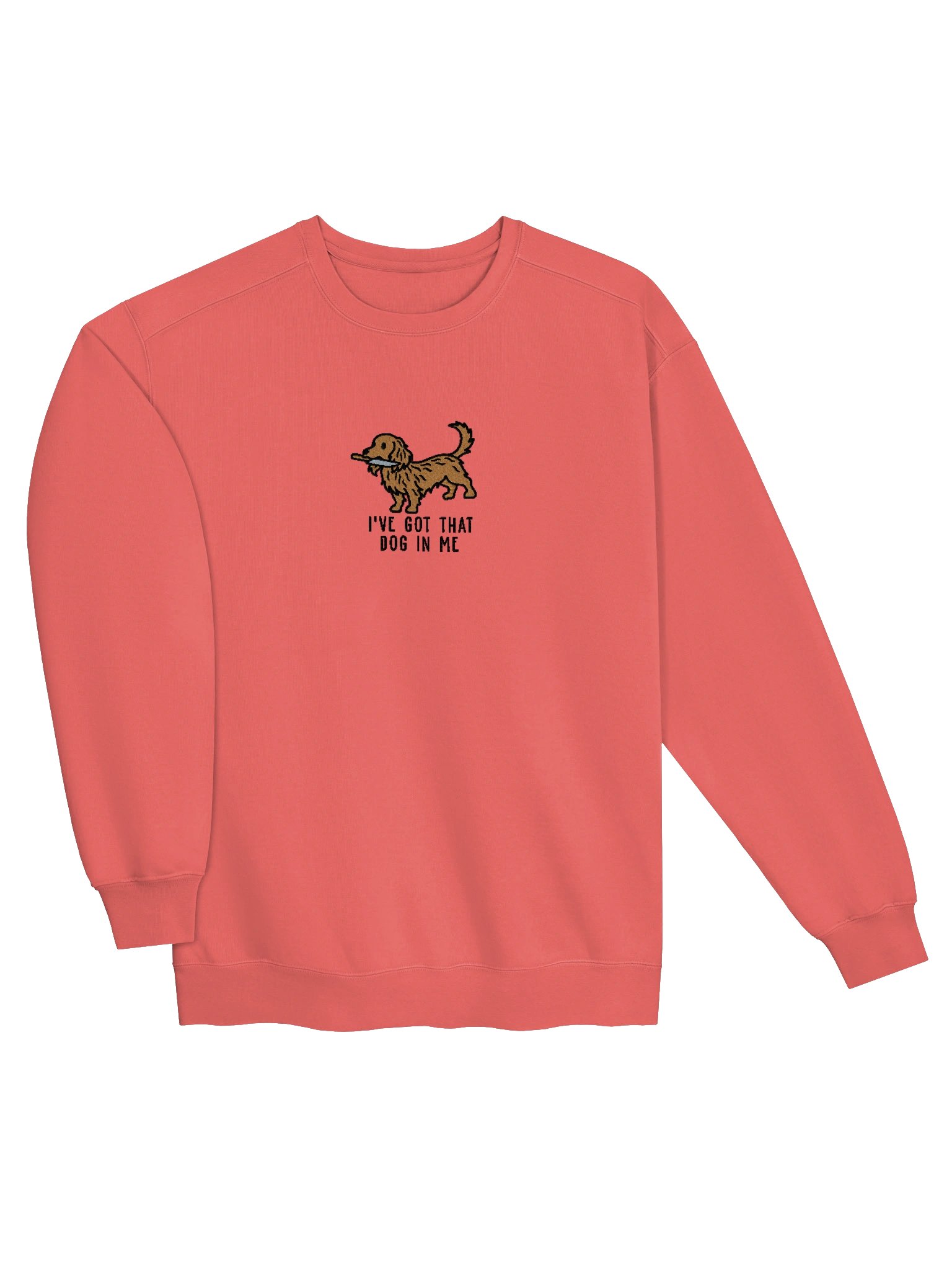 I've Got That Dog In Me Funny Chibi-Style Embroidered Premium Sweatshirt for Longhaired Dachshund(Tan) Owners product image (19)