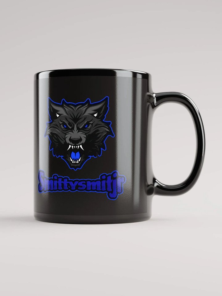 Fierce Wolf Head Black Glossy Mug product image (2)